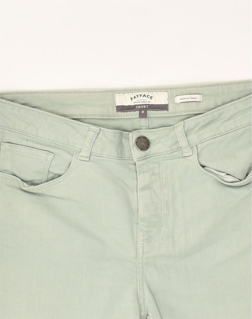 FAT FACE Womens Casual Shorts UK 8 Small W30 Green Cotton | Vintage Fat Face | Thrift | Second-Hand Fat Face | Used Clothing | Messina Hembry 