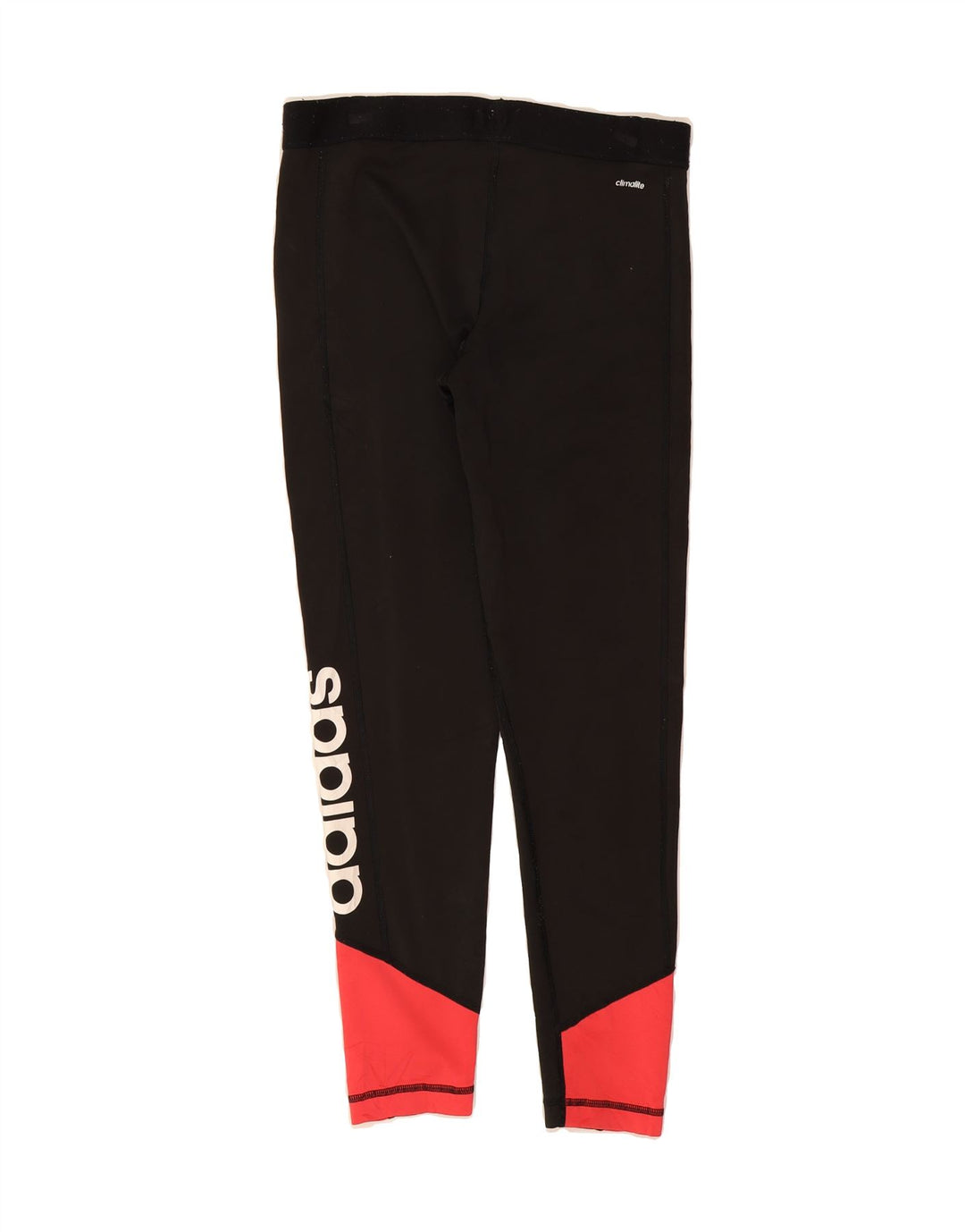 ADIDAS Womens Climalite Leggings UK 12/14 Medium  Black Colourblock Vintage Adidas and Second-Hand Adidas from Messina Hembry 