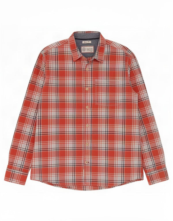 Fat Face Mens Classic Fit Shirt XL Red Check Cotton