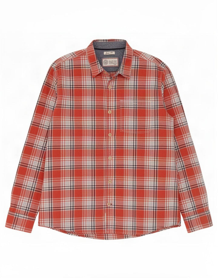 Fat Face Mens Classic Fit Shirt XL Red Check Cotton