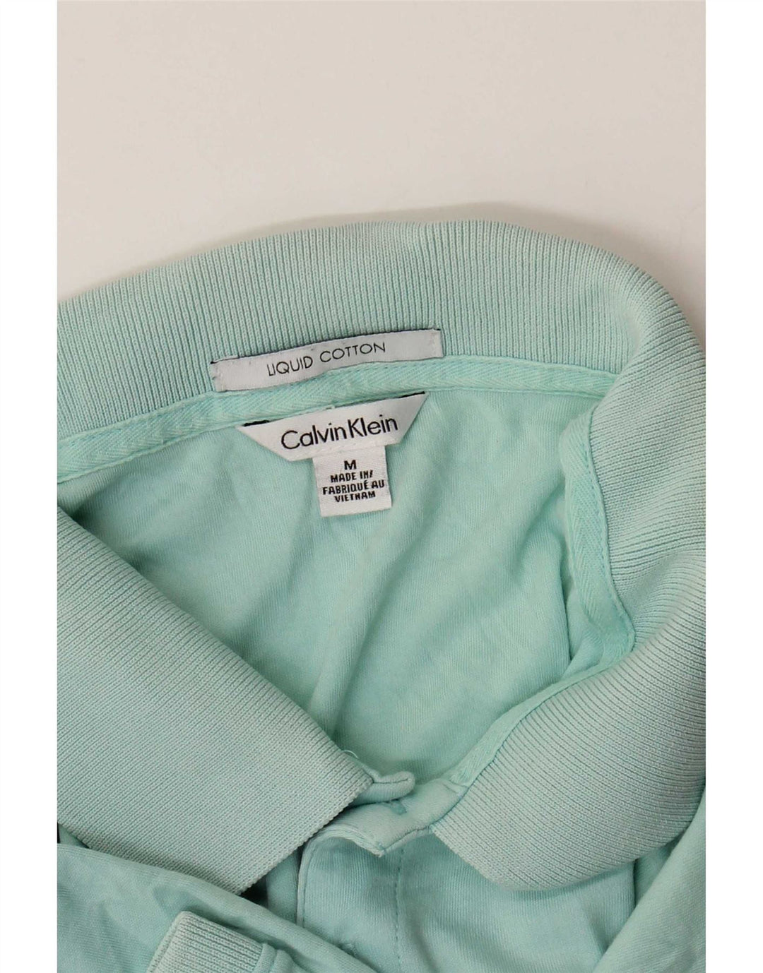 Calvin Klein Mens Polo Shirt Medium Turquoise