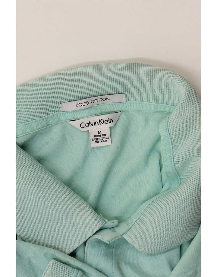 Calvin Klein Mens Polo Shirt Medium Turquoise