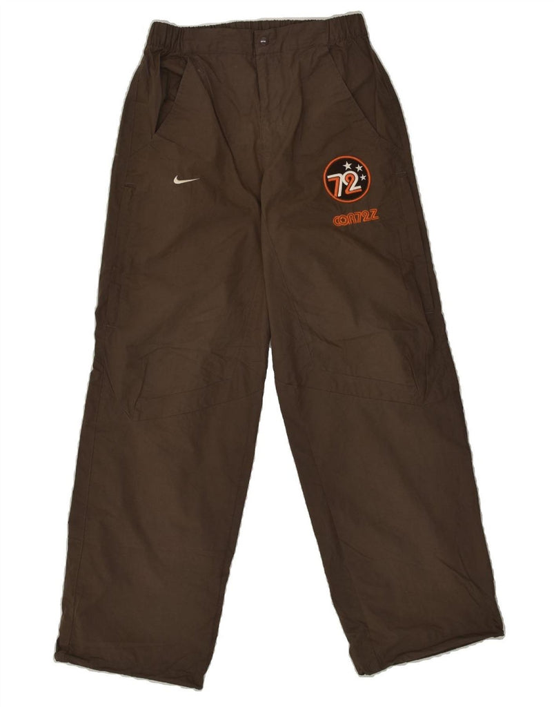 NIKE Boys Straight Casual Trousers 12-13 Years Large W26 L29  Brown | Vintage Nike | Thrift | Second-Hand Nike | Used Clothing | Messina Hembry 