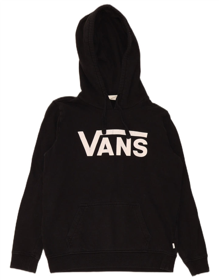 Vans Mens Graphic Hoodie Jumper Small Black Cotton