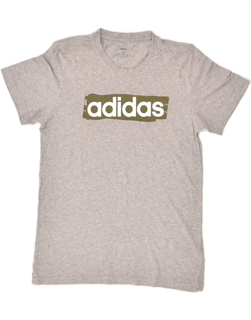 ADIDAS Mens Graphic T-Shirt Top Medium Grey Cotton | Vintage Adidas | Thrift | Second-Hand Adidas | Used Clothing | Messina Hembry 