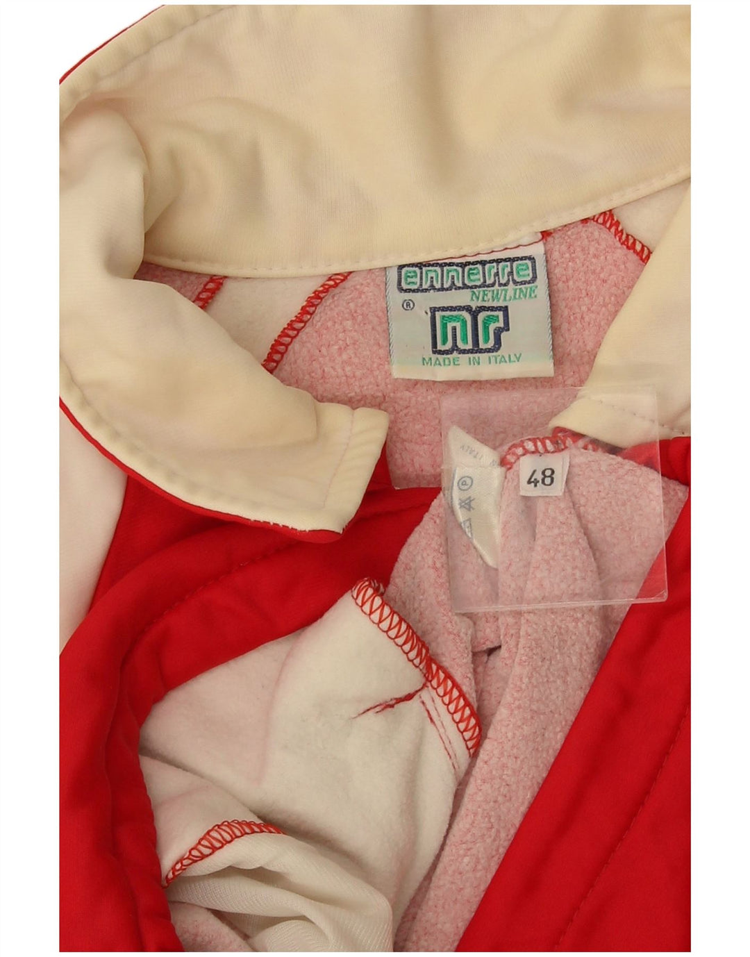 Ennerre Mens Tracksuit Top Jacket IT 48 Medium Red Colourblock
