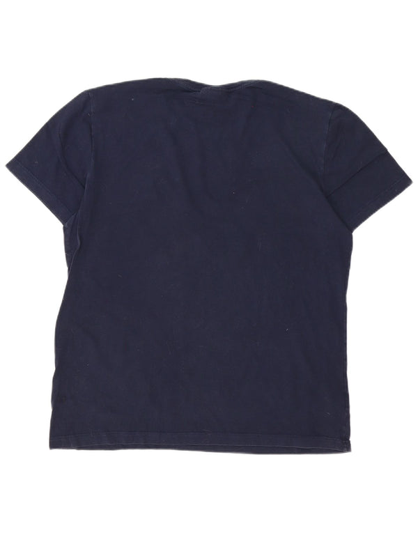 Lacoste Mens Regular Fit T-Shirt Top Size 5 Large Navy Blue Cotton
