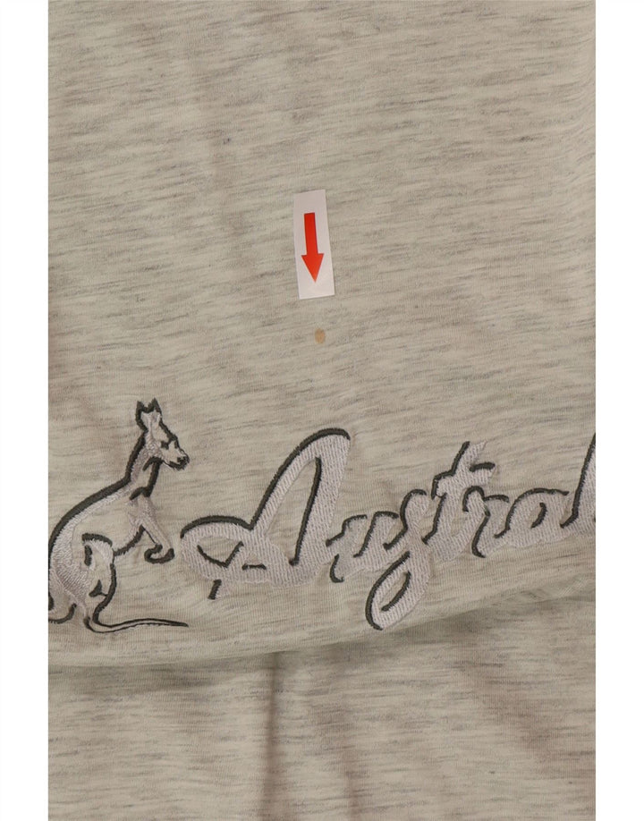 AUSTRALIAN L'ALPINA Mens Graphic T-Shirt Top IT 46 Small Grey Flecked