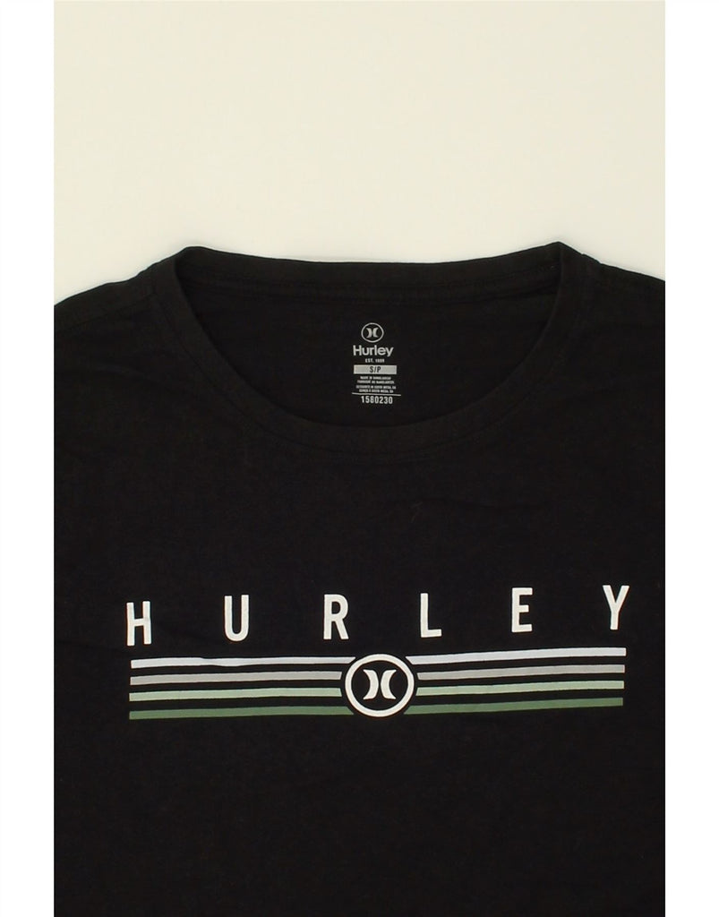 HURLEY Mens Graphic T-Shirt Top Small Black Cotton | Vintage Hurley | Thrift | Second-Hand Hurley | Used Clothing | Messina Hembry 