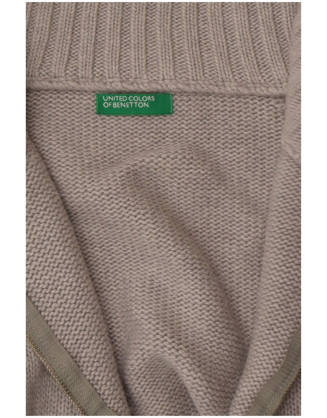 BENETTON Womens Cardigan Sweater UK 14 Medium Grey