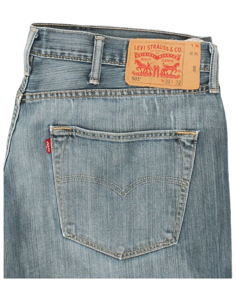 LEVI'S Mens 501 Straight Jeans W38 L27 Blue Cotton | Vintage Levi's | Thrift | Second-Hand Levi's | Used Clothing | Messina Hembry 