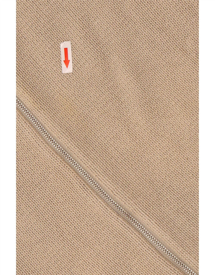 Levi's Mens Full Zip Cardigan Sweater XL Beige Cotton
