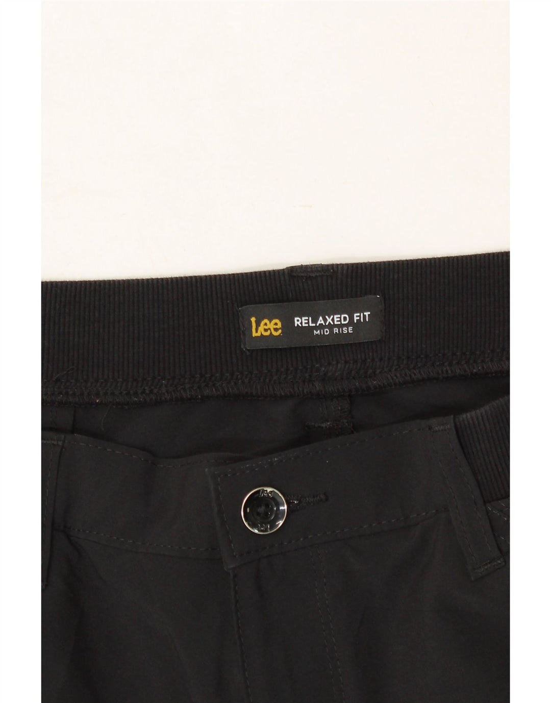 LEE Womens Mid Rise Relaxed Fit Cargo Shorts US 10 Large W32 Black Vintage Lee and Second-Hand Lee from Messina Hembry 