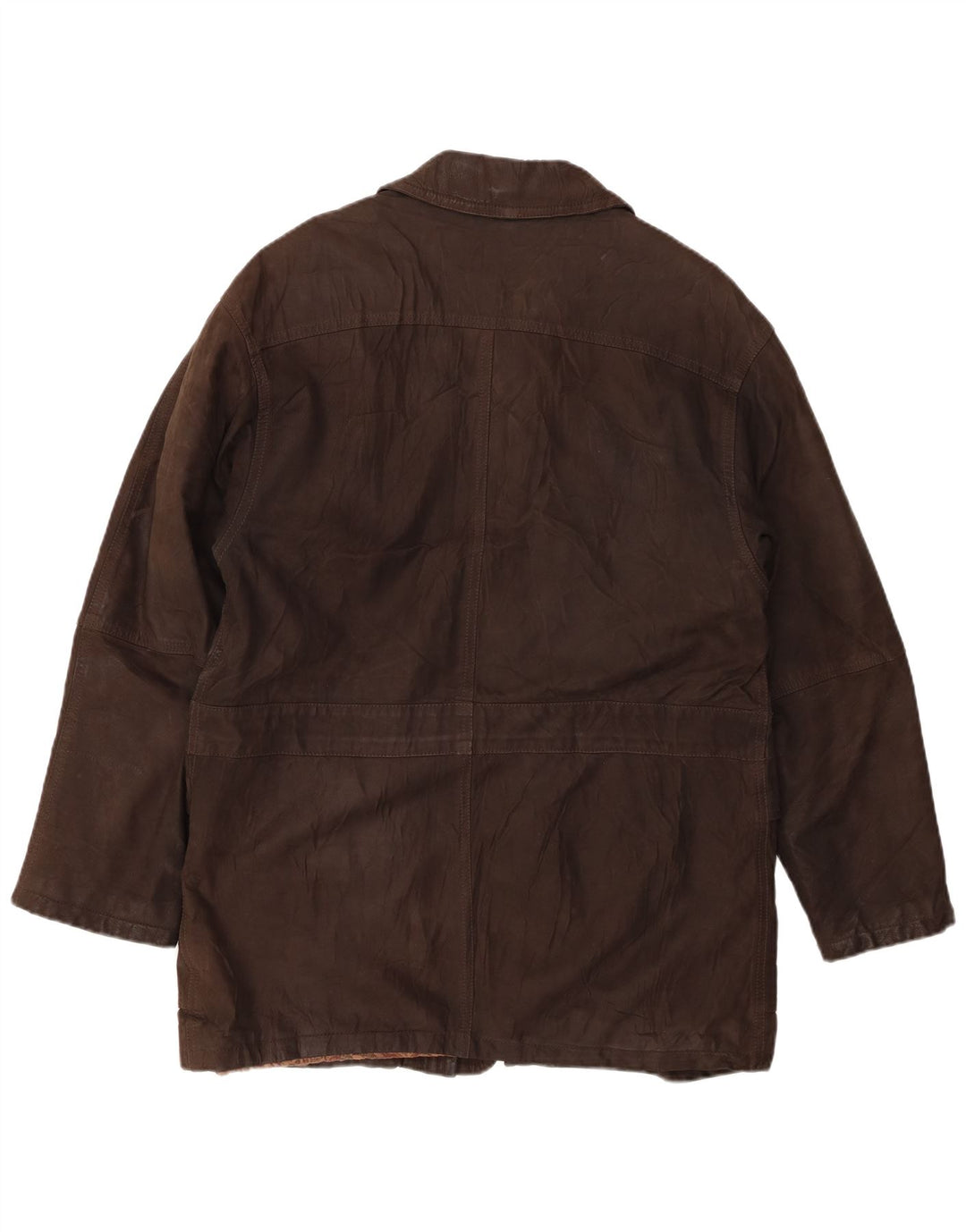 Suprema Mens Leather Jacket IT 48 Medium Brown Leather