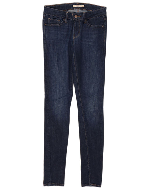 Levi's Womens 711 Skinny Jeans W25 L32 Blue Cotton