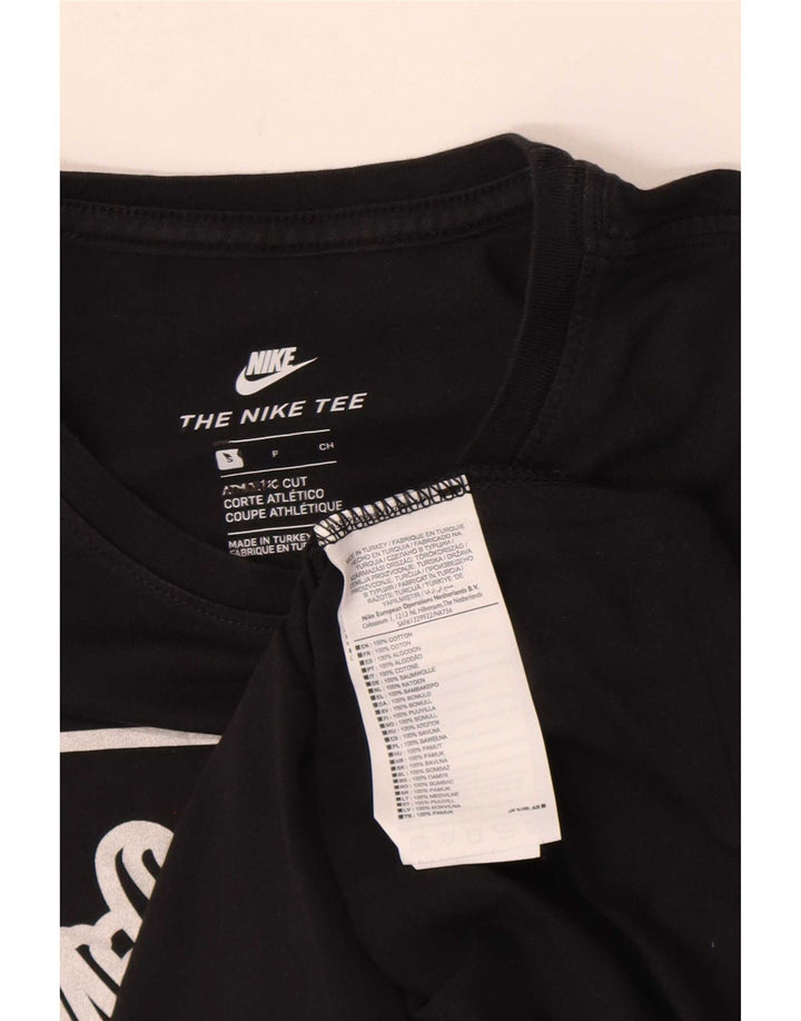 Nike Mens Athletic Cut Graphic T-Shirt Top Small Black Cotton