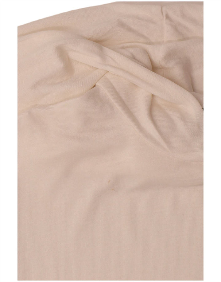 Massimo Dutti Womens Hoodie Jumper UK 12 Medium White Lyocell