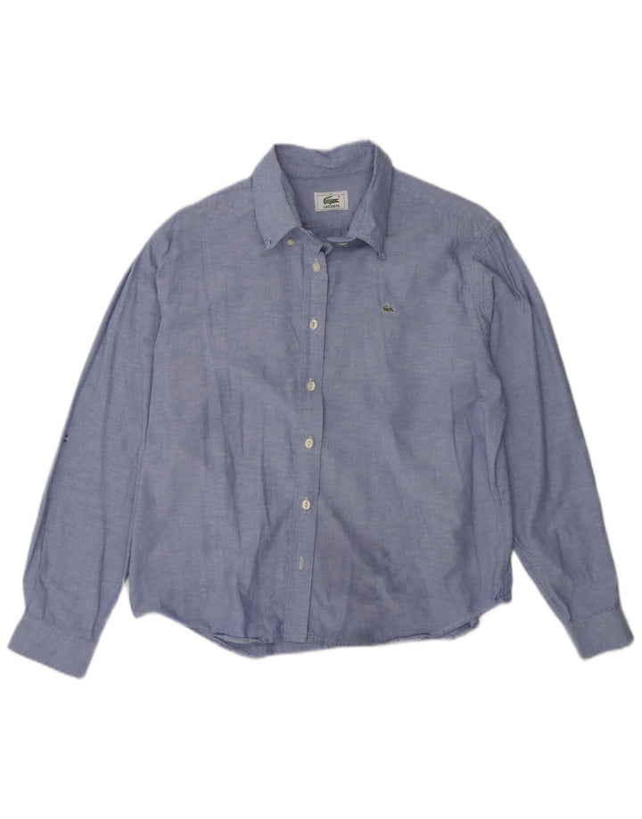 Lacoste Womens Shirt Size 46 XL Blue Cotton