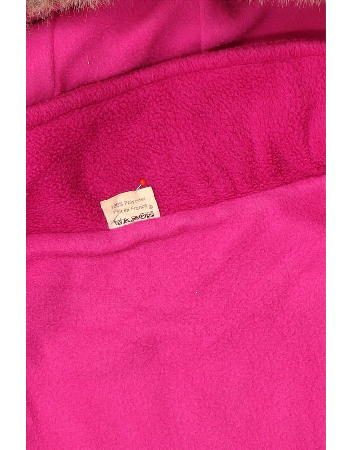 Vintage Womens Oversized Hooded Windbreaker Jacket UK 14 Medium Pink