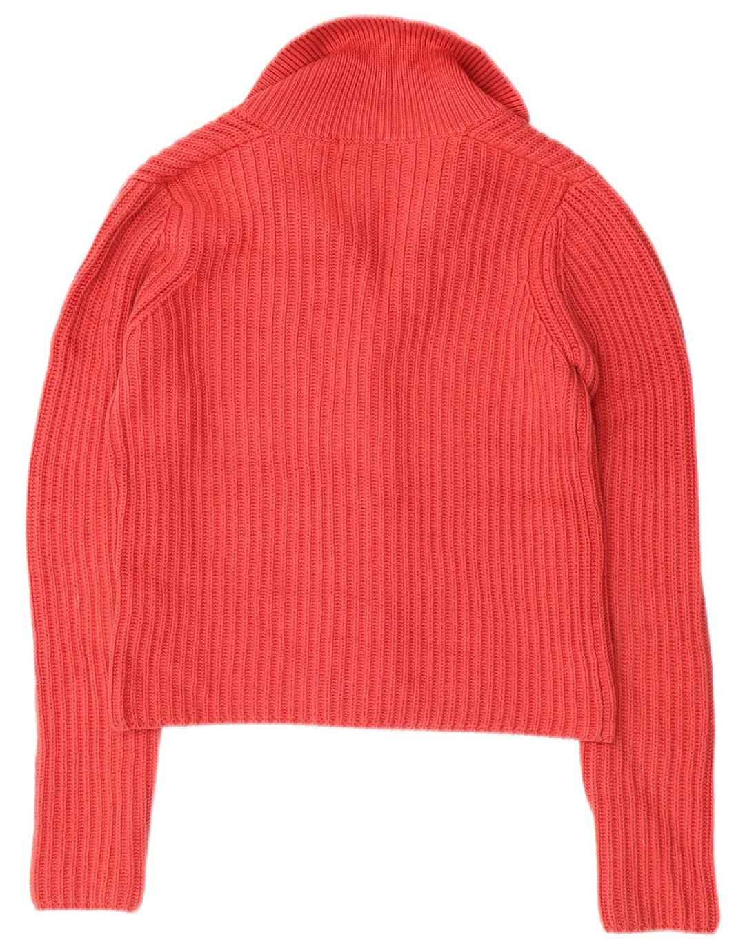 Massimo Dutti Womens Cardigan Sweater UK 10 Small Red Cotton