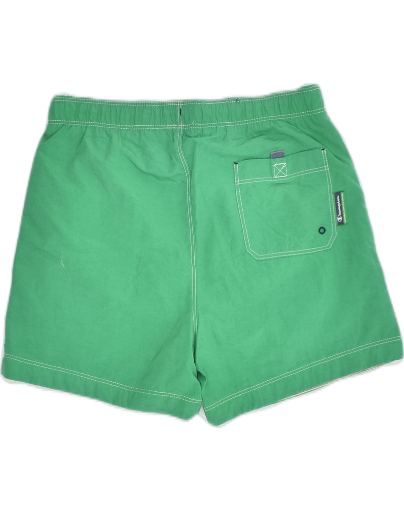 CHAMPION Boys Sport Shorts 9-10 Years Green Polyamide | Vintage Champion | Thrift | Second-Hand Champion | Used Clothing | Messina Hembry 