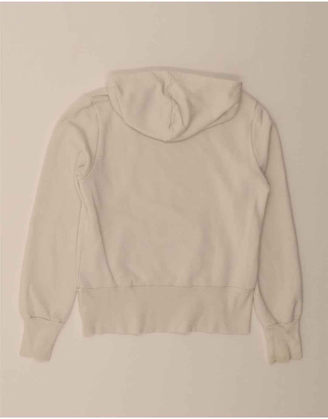 ADIDAS  Graphic Hoodie Jumper EU 40 Medium White Cotton Vintage Adidas and Second-Hand Adidas from Messina Hembry 