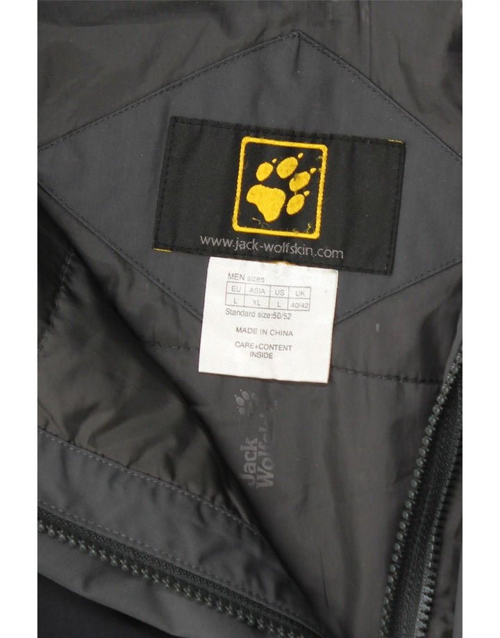 Jack Wolfskin Mens Windbreaker Jacket UK 40/42 Large Grey Colourblock
