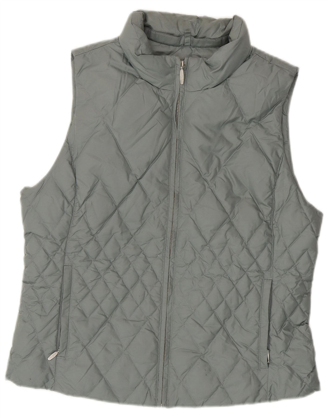 Eddie Bauer Womens Padded Gilet UK 16 Large Blue Polyester