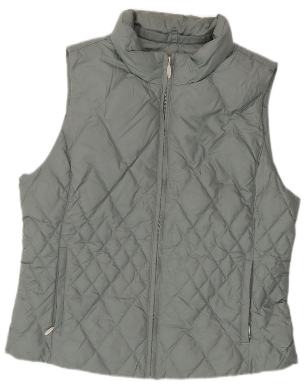 Eddie Bauer Womens Padded Gilet UK 16 Large Blue Polyester