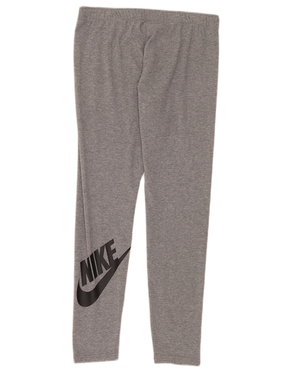 Nike Womens Graphic Leggings UK 14 Large Grey Flecked