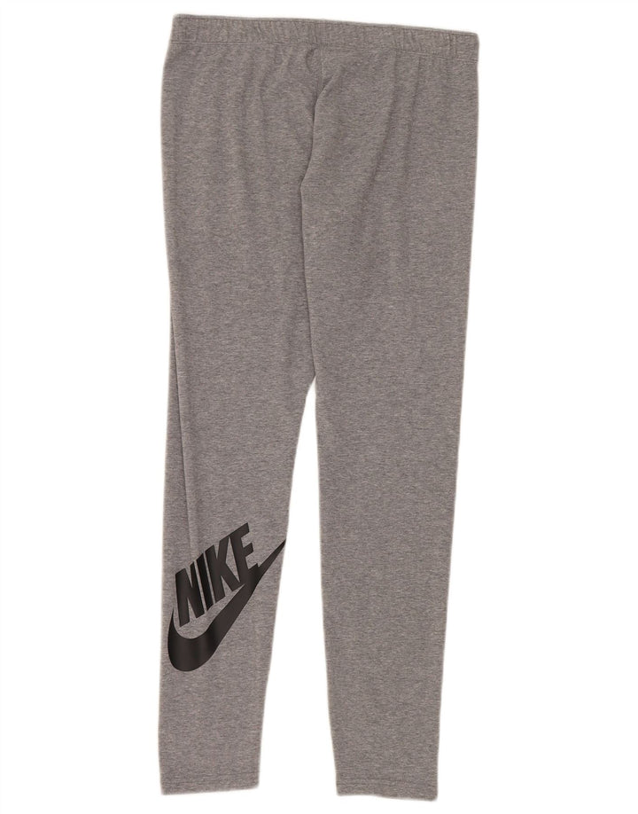 Nike Womens Graphic Leggings UK 14 Large Grey Flecked