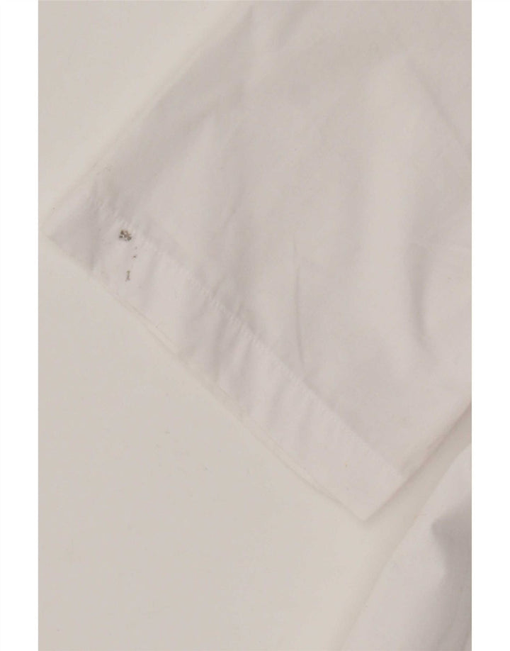 Yves Saint Laurent Mens Short Sleeve Shirt Small White Cotton