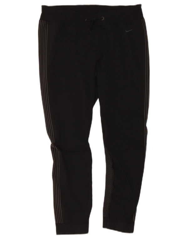 Nike Womens Dri Fit Capri Tracksuit Trousers Joggers UK 14 Medium Black