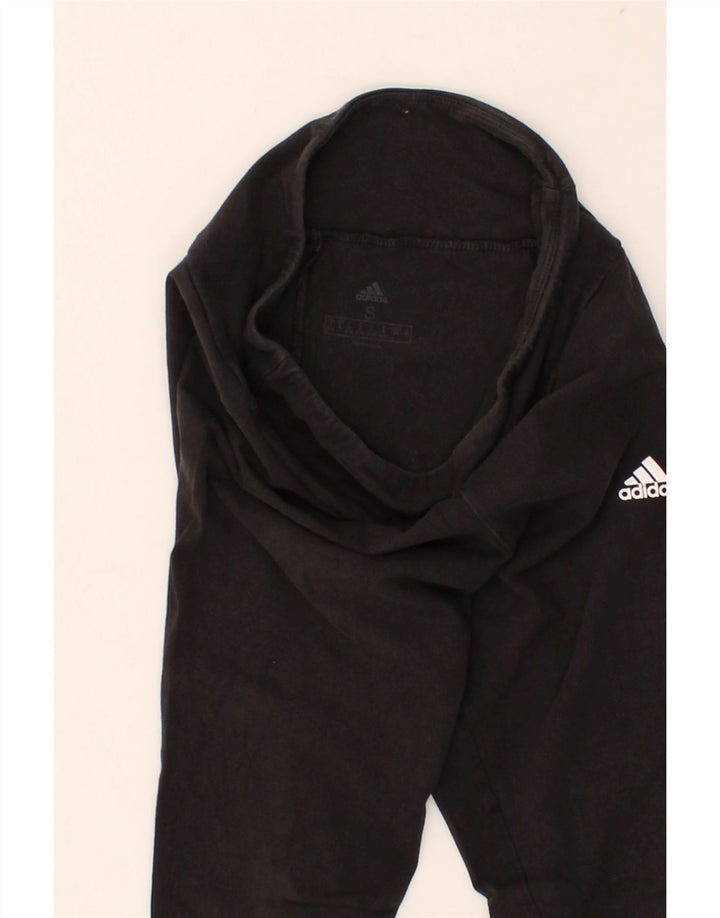 ADIDAS Womens Graphic Leggings UK 8 Small Black Cotton Vintage Adidas and Second-Hand Adidas from Messina Hembry 