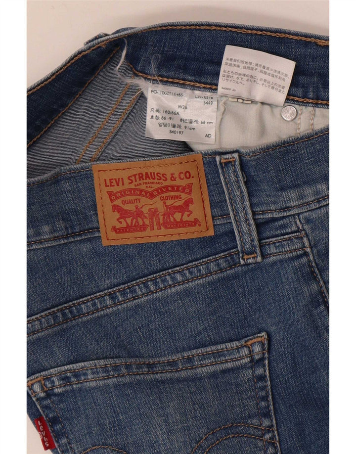 Levi's Womens Distressed Denim Shorts W26 Small Blue
