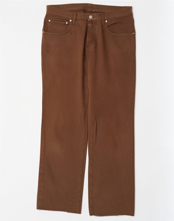 Trussardi Jeans Mens Straight Casual Trousers W34 L31 Brown