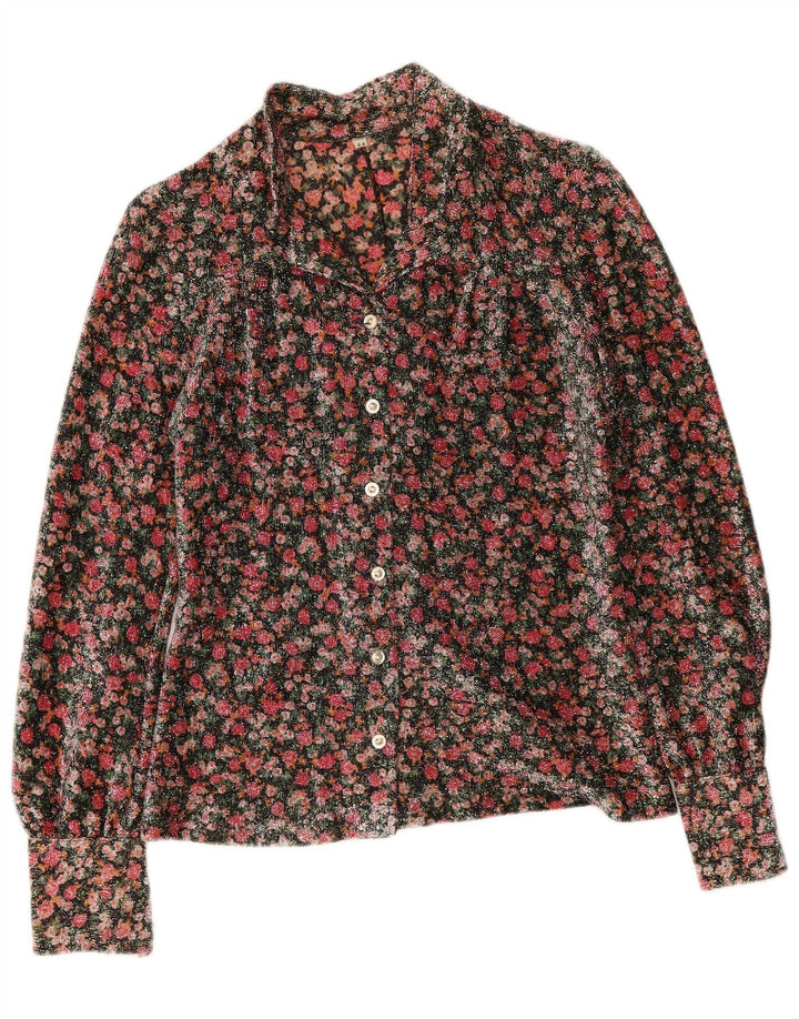 Vintage Womens Shirt Blouse IT 44 Medium Multicoloured Floral