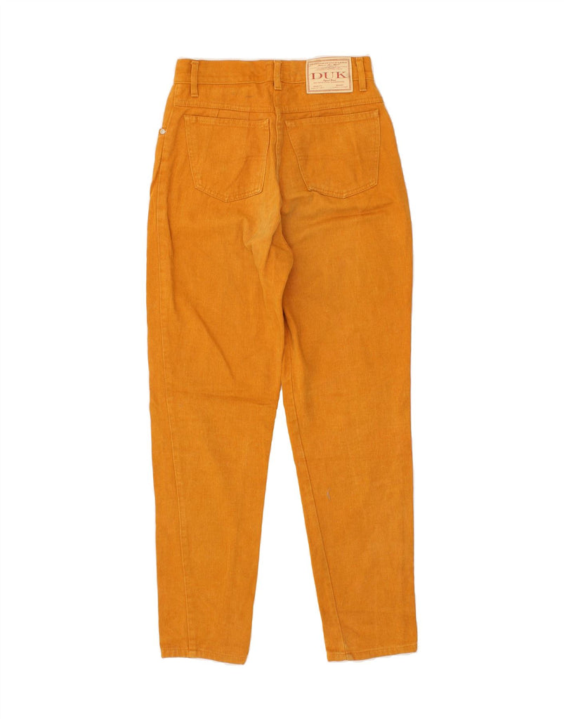 DUK Womens Tapered Casual Trousers IT 44 Medium W28 L29 Orange Cotton Vintage DUK and Second-Hand DUK from Messina Hembry 