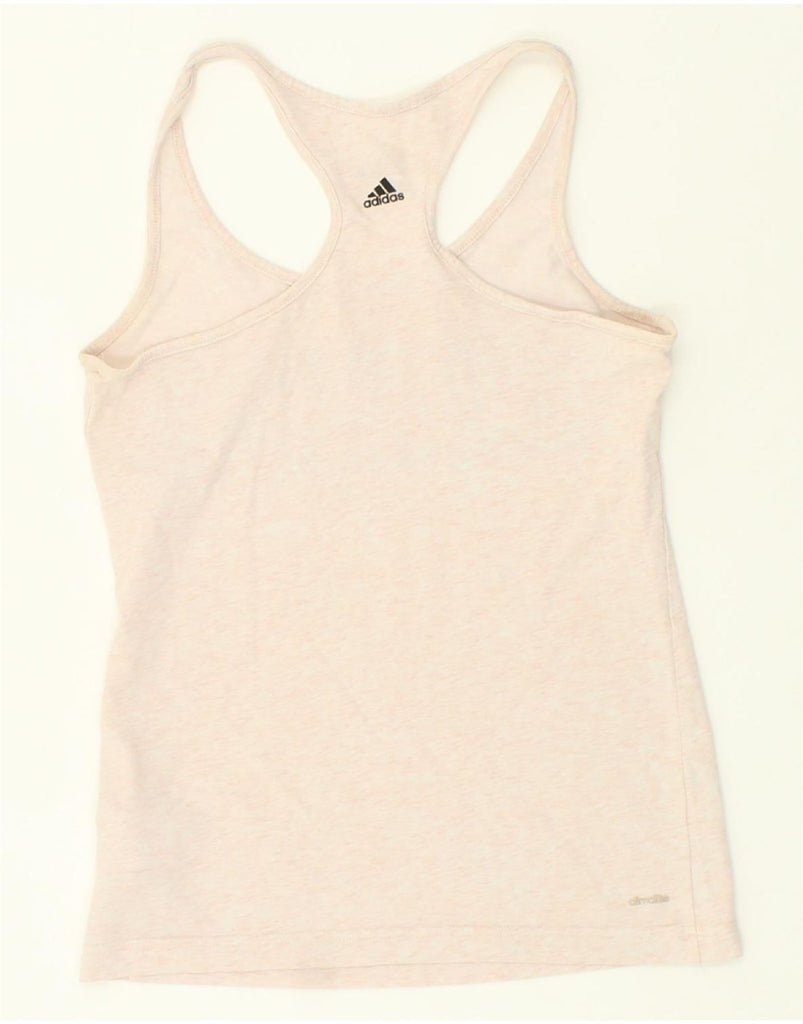 ADIDAS Womens Climalite Graphic Vest Top UK 8 Small Pink Cotton | Vintage Adidas | Thrift | Second-Hand Adidas | Used Clothing | Messina Hembry 