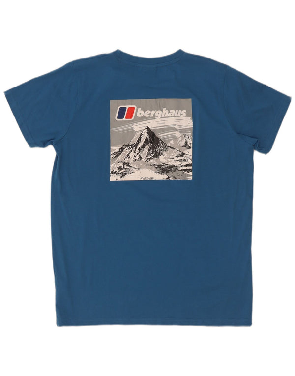 Berghaus Boys Graphic T-Shirt Top 14-15 Years Blue Cotton