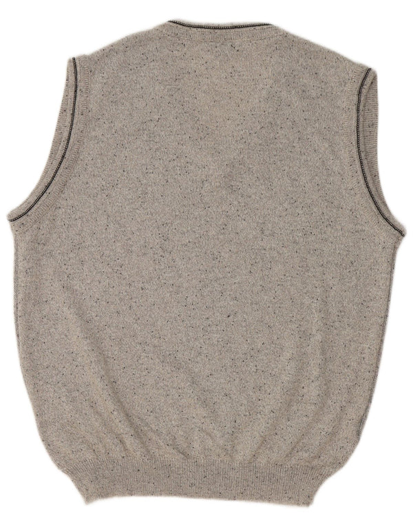 Casual Land Mens Vest Tank Top IT 54 XL Grey Geometric Cotton