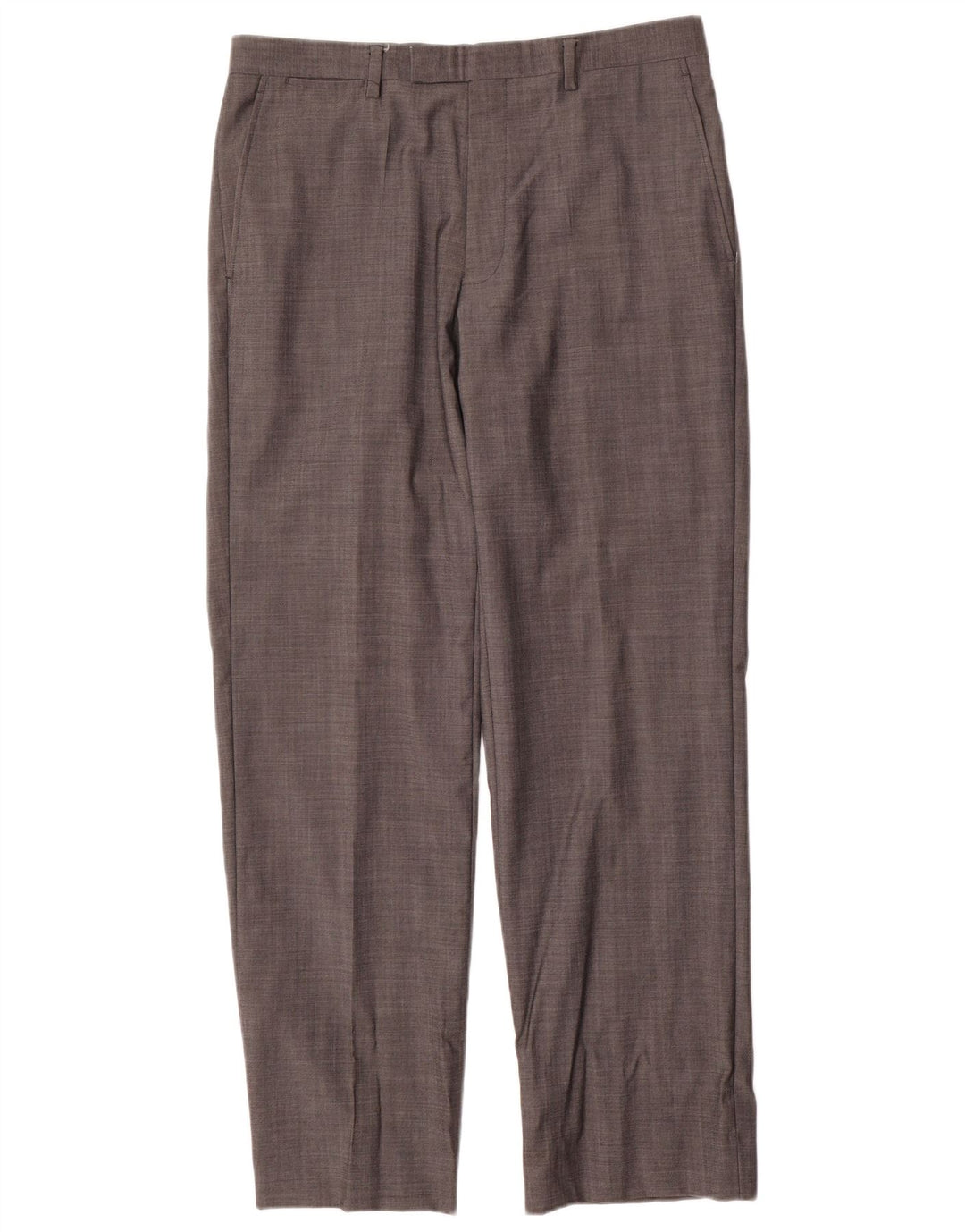 Marks & Spencer Mens Autograph Straight Suit Trousers W34 L31 Grey Wool