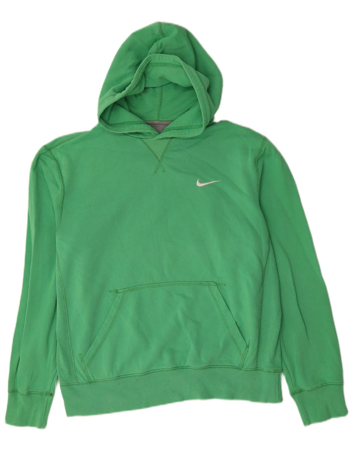 Nike Mens Hoodie Jumper Large Green Cotton