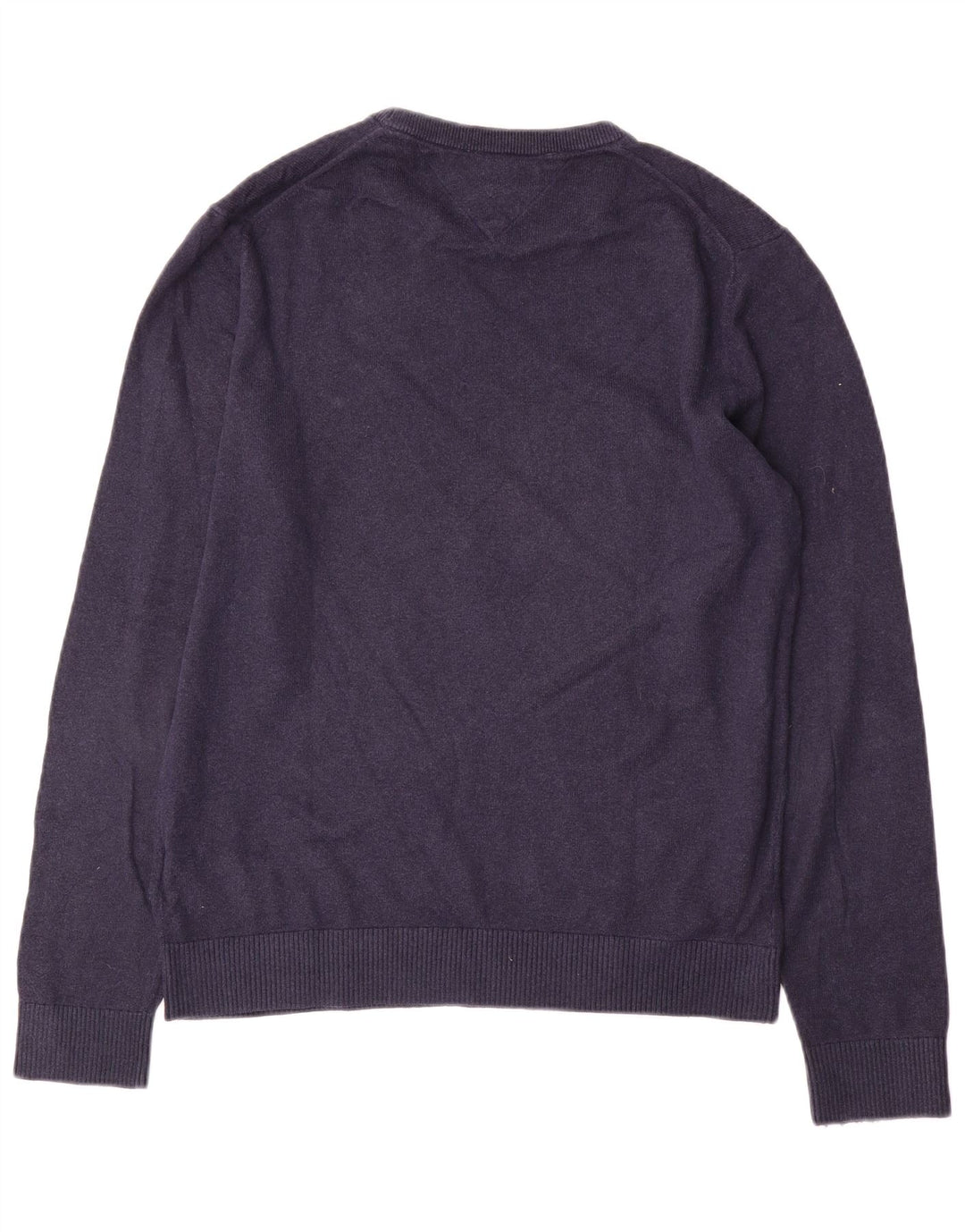 Tommy Hilfiger Mens Crew Neck Jumper Sweater Medium Navy Blue Cotton