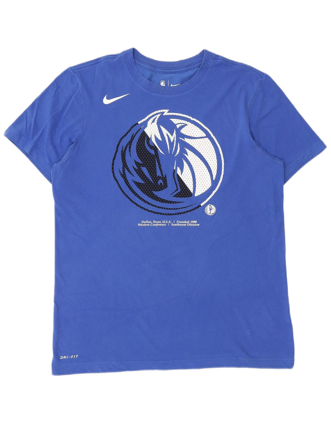 NIKE Mens Dallas Mavericks Graphic T-Shirt Top Medium Blue