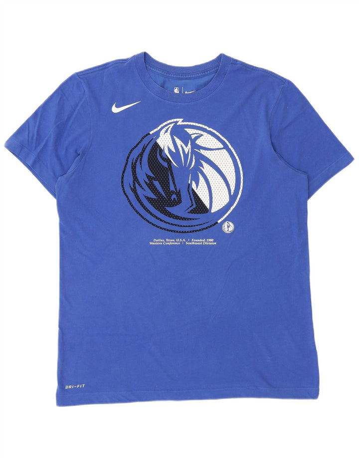 NIKE Mens Dallas Mavericks Graphic T-Shirt Top Medium Blue