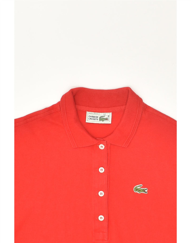 LACOSTE Womens Polo Shirt Size 42 Large Red Cotton | Vintage Lacoste | Thrift | Second-Hand Lacoste | Used Clothing | Messina Hembry 