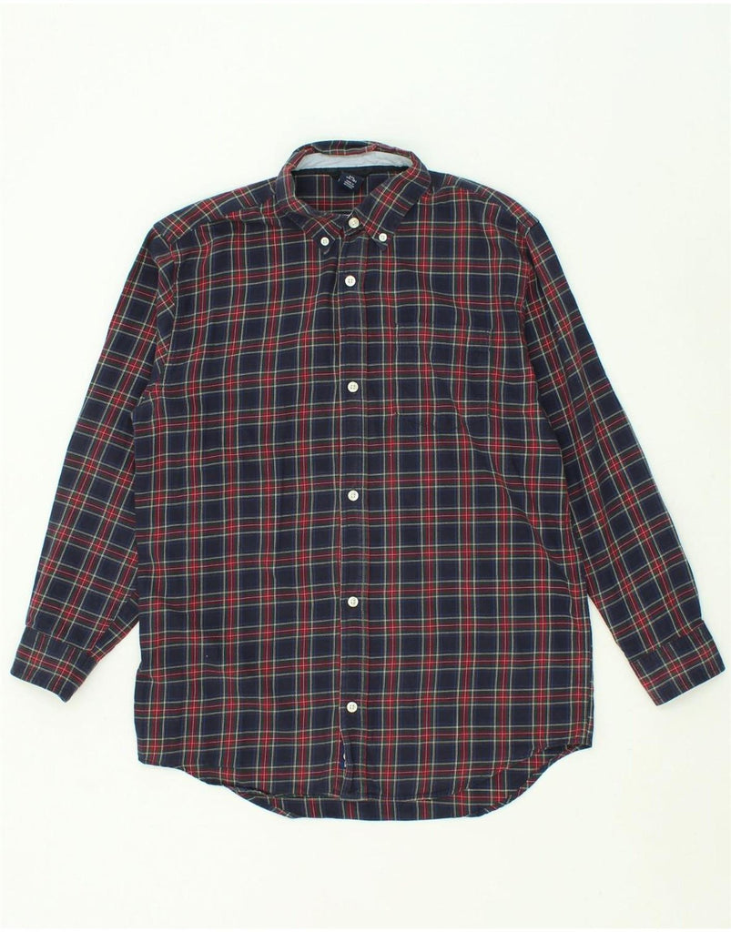 GAP Boys Shirt 14-15 Years 2XL Navy Blue Check Cotton Vintage Gap and Second-Hand Gap from Messina Hembry 