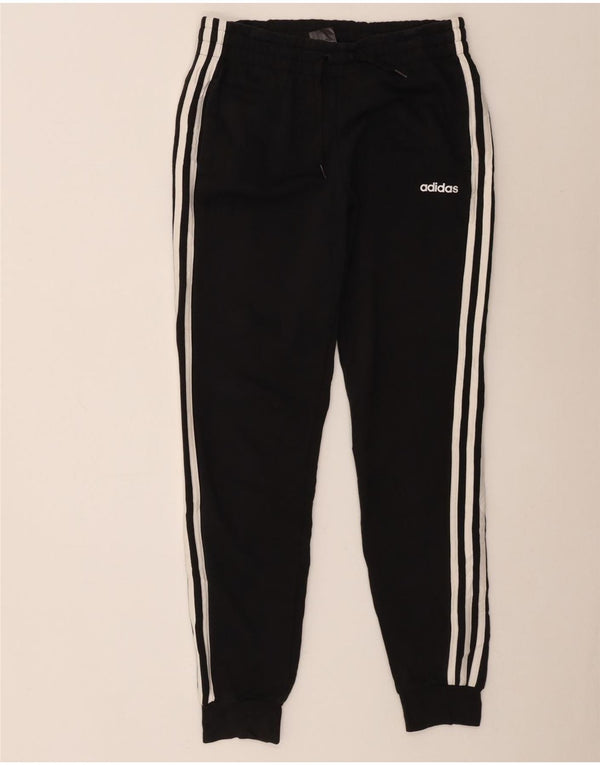 Adidas Womens Tracksuit Trousers Joggers UK 8/10 Small Black Cotton