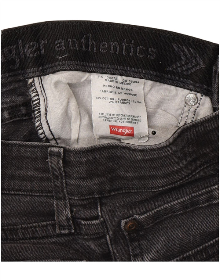 Wrangler Mens Straight Jeans W28 L30 Grey Cotton
